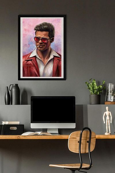 Saturn Pictură înrămată Fight Club Tyler Durden - Pictură poster film Fight Club