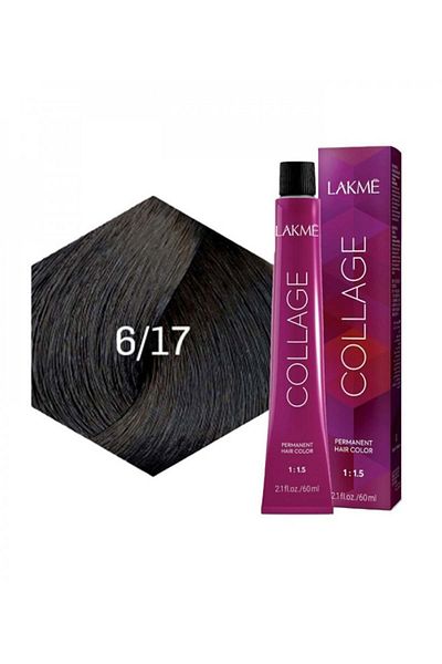 LAKMÉ Lakme Collage Hair Colour Cream 6/17 Blue Ash Dark Blonde 60ml