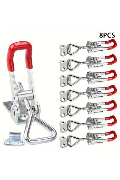 Choice 4pcs Toggle Clamp Adjustable Stainless Steel Door Bolt Type Fixture Quick Clamp For Doors Household