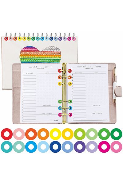 Choice 1500 Patch Hole Stickers, 20 Color Designs Paper Hole Guard Colorful Self-Adhesive Perforated Pun...