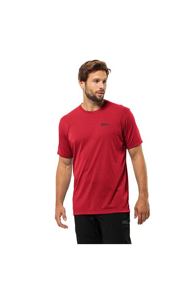 Jack Wolfskin Ανδρικό μπλουζάκι Vonnan - Κόκκινο, S/S,