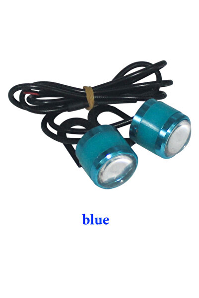 Choice ضوء عين النسر الأزرق 2X ستروب للدراجات النارية DRL ضوء تشغيل نهاري للس...