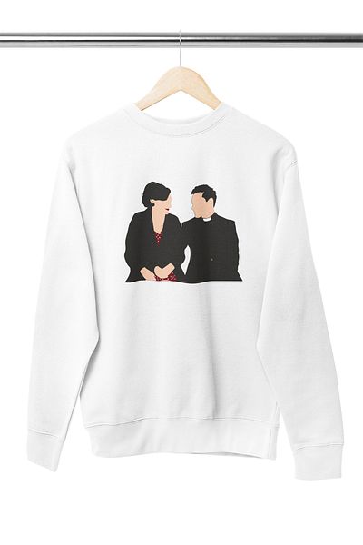 qoeuyl boutique Fleabag unisex, δώρο Φούτερ με στάμπα τριών νημάτων 100% βαμβακερό με λαιμόκοψη