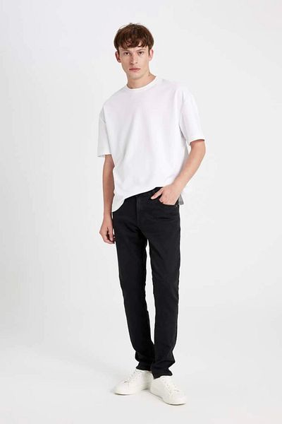 DeFacto S2285 Carlo Skinny Fit Κανονική μέση στενό πόδι Skinny πόδι τζιν παντελόνι