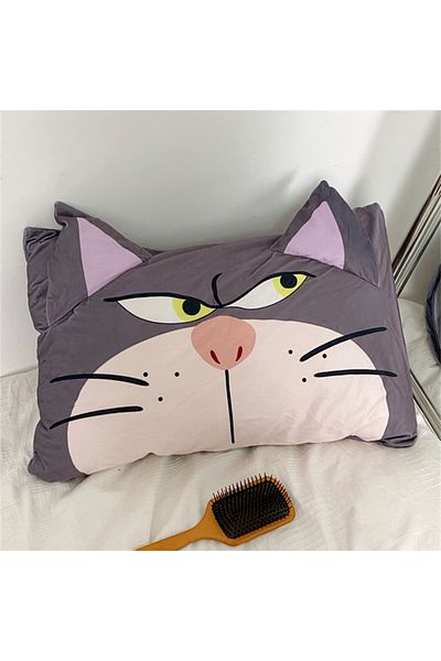 Choice Disney Lucifer Cat Pillowcase Lovely Lucifer Cat Pillow Cover Cute Anime Grey Cat Pillowcase Bed ...