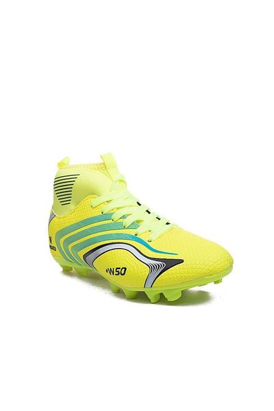 Lion Super Mercury 435 Yellow Soccer Cleats - Εξοπλισμός Astroturf με αστράγαλο και κάλτσες