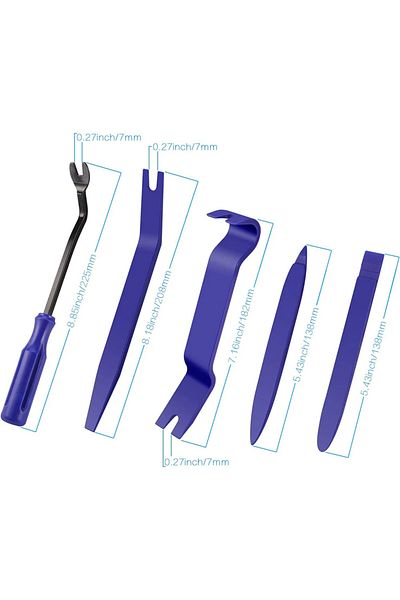 Choice Blue 5pcs Auto Trim Removal Tool Kit Scratch Pry Plastic Tool Car Door Clip Panel Audio Dashboard Bl