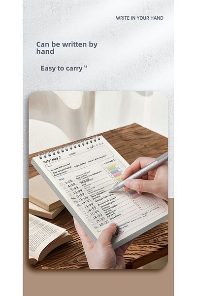 Choice (1THIS PACKAGE)4mont Elementary School Student Summer Vacation Daily Planner Notebook