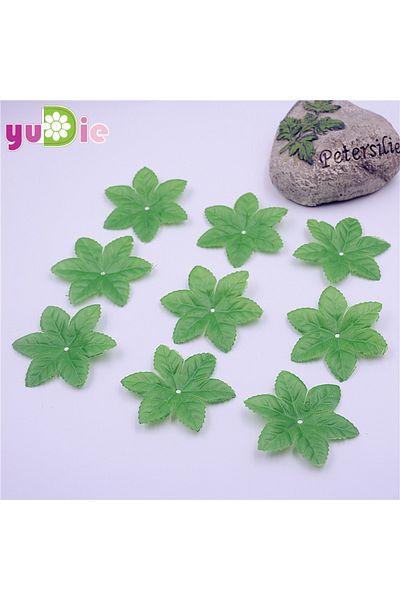 Choice 150pcs Hexagon Leaves 150pcs Silk Green Leaf Artificial Mosaic Wedding Home Decorative Diy Wreath Sc