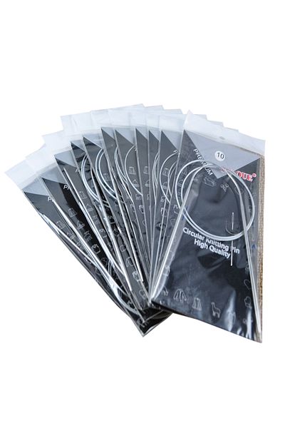 Choice 11pcs 80cm 11pcs Stainless Circular Knitting Needles Set Knitting Needles Sewing Accessories Needles
