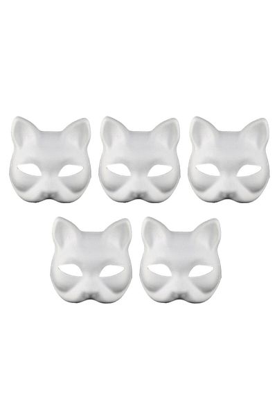 Choice 5pc 5pc New Packaging Masquerade Mask Halloween Party Mask Diy Foxes Mask Hand-painted Anime Cat Mas