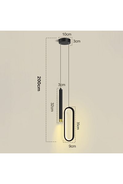 lyfs 3 Light Color Black A Style Nordic Led Pendant Light Hanging Lamps Interior Lighting Home Bedside Li