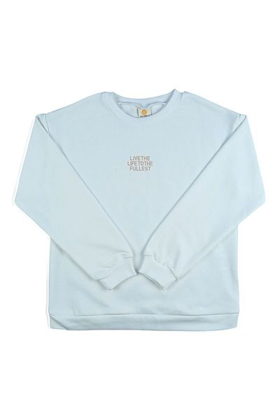 Via Girls Girl's Long Sleeve Back Printed Crew Neck 3 String Sweat |   Children's Clothing for Ages 9-12