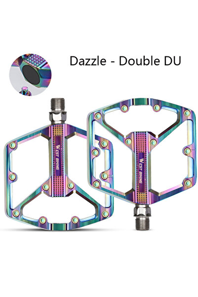 Choice دواسة دراجة مزدوجة من DU Dazzle WEST BIKING، دواسة من سبائك الألومنيوم...