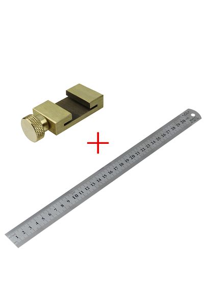 Choice Type-b Steel Ruler Positioning Block Brass Angle Scriber Line Marking Gauge For Ruler Locator Diy Ca
