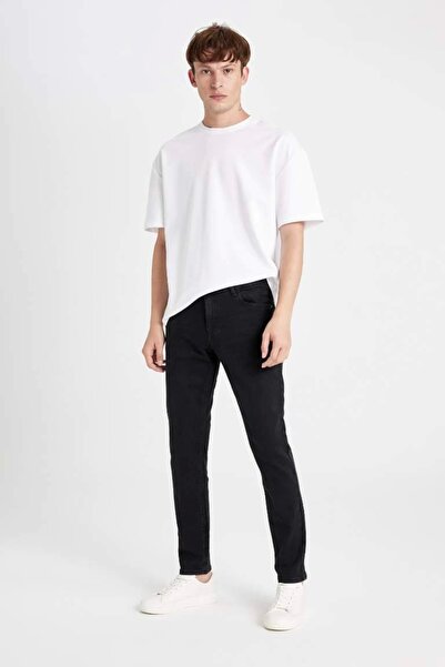 DeFacto S2285 Carlo Skinny Fit Normal Bel Dar Paça Dar Paça Jean Pantolon
