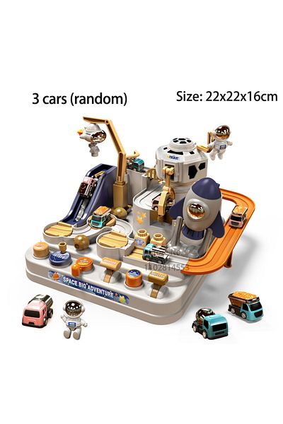 Choice A-555-2-3-car Racing Rail Car Model Space Aerospace Animals Educational Toys Children Train Track Ad