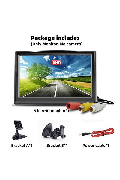 QXNY 5-inch Monitor 5 Inch Screen Ahd/cvbs Ips Car Monitor Lcd Display For Vehicle 1080p/720p Backup Reve