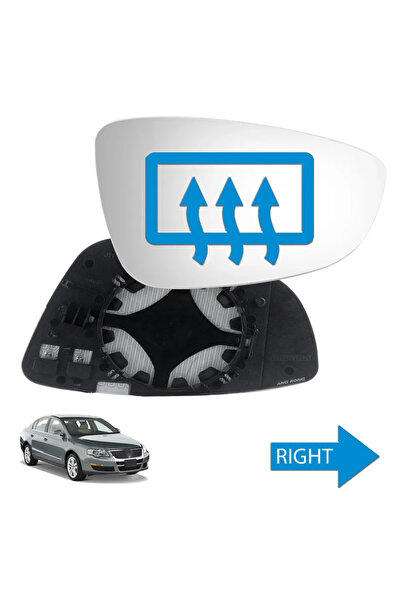 Choice For VW Passat B7 Right Driver Side Convex Door Wing Mirror Glass 2010-15 Heated