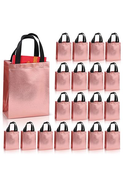 Choice Other Other Rosy 26x20cm 20pcs 20pcs Gift Bag, Aluminized Film Non Woven Tote Bag Reusable, Shopping