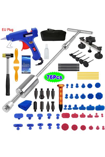 Choice Kit 1 76pcs(EU PLUG) Professional Car Dent Repair Tools Paintless Dent Repair Kit Auto Body Dent Rem