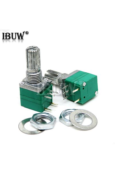 IBUW 10k Ohm 5pcs Rv097ns 5k 10k 20k 50k 100k 500k B5k With A Switch Audio 5pin Shaft 15mm Amplifier Sea