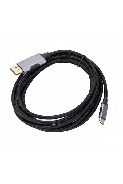 kebidu كابل مضفر 8k من USB-c إلى كابل DisplayPort 8k@60hz Dp Type C 3.1 إلى 4k 144hz كابل DisplayPort 1.4 T