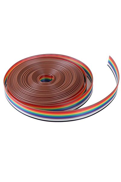 Choice 5M Ribbon Cable 10WAY Flat Color Rainbow Ribbon Cable Extension Electric Wire LED Stirp 10P 28AWG
