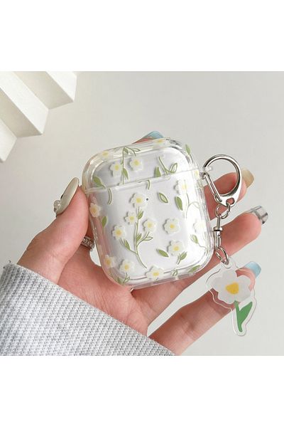 Choice Airpods2 Wireless Bluetooth Case For Airpods1/2 Airpods3 Airpods Pro And Pro2 Tpu Flower Pattern Ear