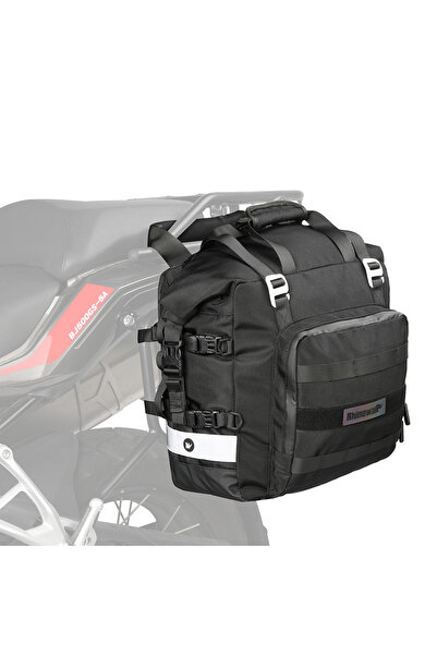 Choice1 حقيبة سرج دراجة نارية سوداء زيتونية سعة 20 لترًا، حقيبة جانبية عالمية...