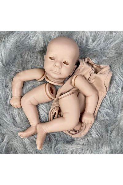 MRB Brown Eyes Unpainted Doll Parts Reborn Kit Felicia 19 Inch Reborn Baby Vinyl Doll Kit Unpainted Unfi