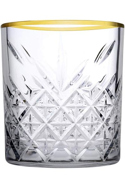 STOREMAX Ntwork 52790g00 Golden Touch Timeless Whiskey Glass, 4 Pcs, 345 Cc Art 1087243