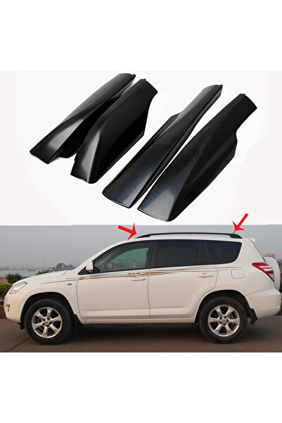 Choice1 4 قطع غطاء رف سقف السيارة لتويوتا RAV4 2006 2007 2008 2009 2010 2012 ABS سقف رف السكك الحديدية غطاء نهاية...