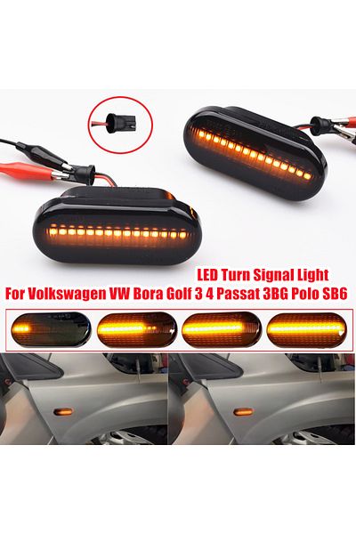 Choice مؤشر إشارة الانعطاف الديناميكي LED 2X لسيارة VW Bora Golf 3 4 MK4 Jette Lupo Passat B6 B7 B8