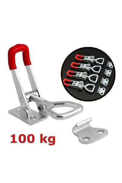 Choice 4pcs Toggle Clamp Adjustable Stainless Steel Door Bolt Type Fixture Quick Clamp For Doors Household