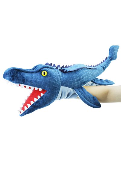 Choice 25cm Mosasaurus New 11 Style Dinosaur Hand Puppet Plush Toys Kindergarten Performance Hand Control G