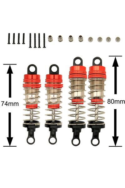 Brilliant Deer For 14210 74/80 Mm Oil Filled Metal Shock Absorber For Mjx Hyper Go 14210 H14bm 16208 16209 16210 H1