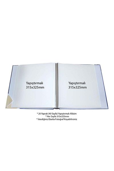 Rabsev 20 Φύλλα (40 Σελίδες) 315x325mm Αλμπουμ φωτογραφιών με δέσιμο με δέρμα