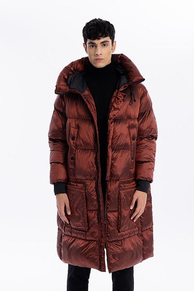 GMG FIRENZE Hooded Long Casual Men's Coat