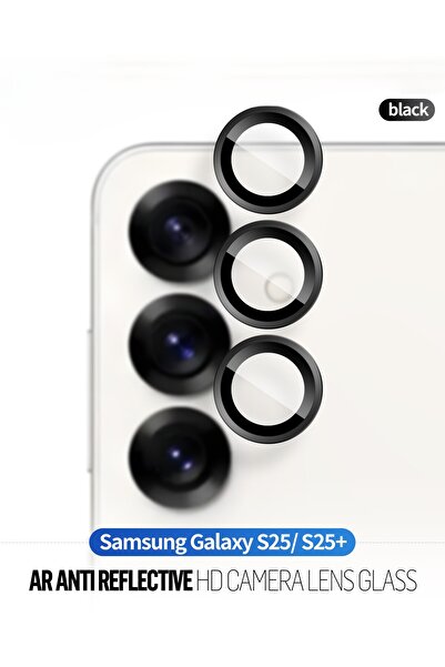 BLUEO Galaxy S25 Compatible Anti-Reflective Anti-Reflection Black Lens Protector