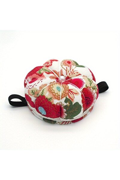 Choice حامل وسادة إبرة على شكل قرع أحمر قطعة واحدة من مجموعة الخياطة، دبوس خياطة يدوي الصنع، شريط معصم مرن P