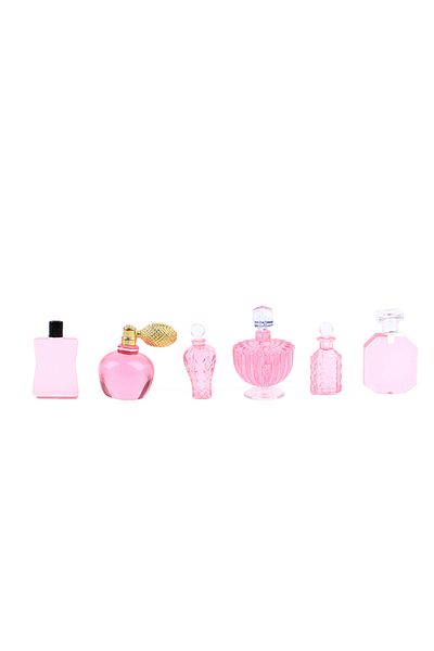 Choice Pink 6pcs/set 1:12 Dollhouse Miniature Perfume Model Doll House Bedroom Bath Decor Toy Doll Fashion