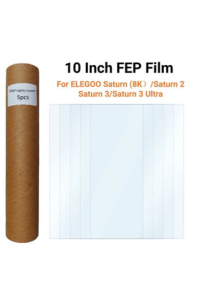 Choice 5 قطع فيلم Fep 10 بوصة 290x195x0.15 مم لـ ELEGOO Saturn 3 Series Saturn 4 Series Saturn 2 UV Resi...
