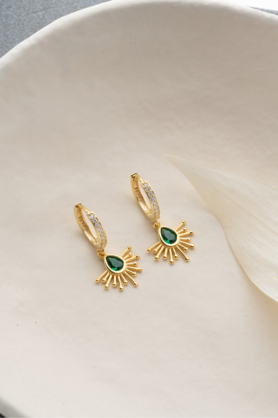 Silvano Jewelry 925 Ayar Gümüş Güneş Model Küpe