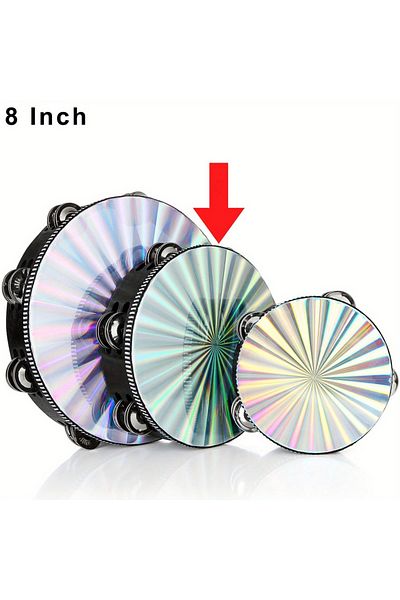 Choice 8 Inch 1pc Radiant Tambourine 6/8/10 Inch Tambourine Musical Educational Instrument Rhythm Percussio