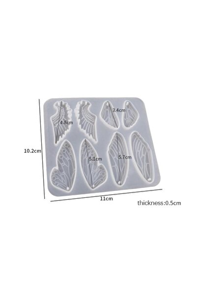 SEVENWELL 07 DIY Butterfly Wing Earrings Pendant Silicone Molds with Hole Jewelry Keychain Necklace Charms Orn