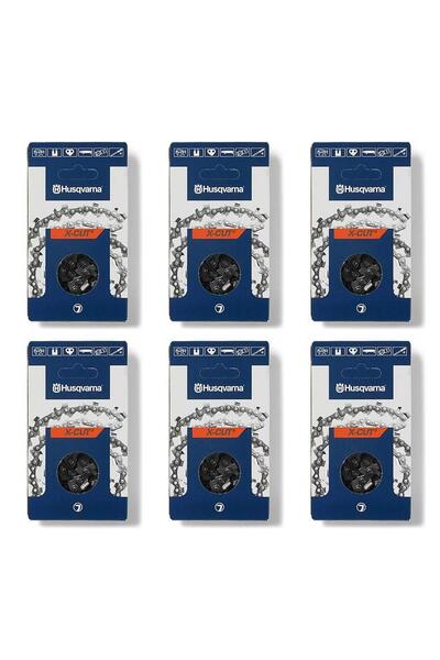 Husqvarna 6'lı Paket Husqvarna Kesim Motoru Zinciri 3/8 Adım 36 Diş 1.3 mm Ayak