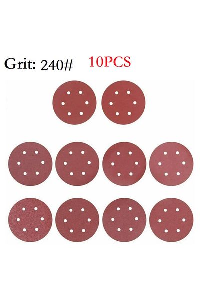 Choice 240grit 9inch Sandpaper 225mm 6 Hole Sanding Paper 40-2000grit Electric Wall Polisher Furniture Wood