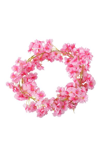 Choice Dark Pink 1.8m Pink Cherry Blossom Artificial Flower Silk Garland Vine Home Party Garden Arch Weddin