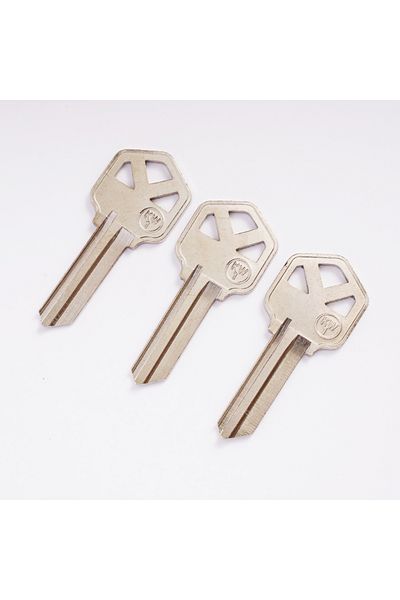 TSNEW 10pcs Kw1 Three Hole Hotel Door Thickening Unit Door Key Blank Key Blank Key Material Blank